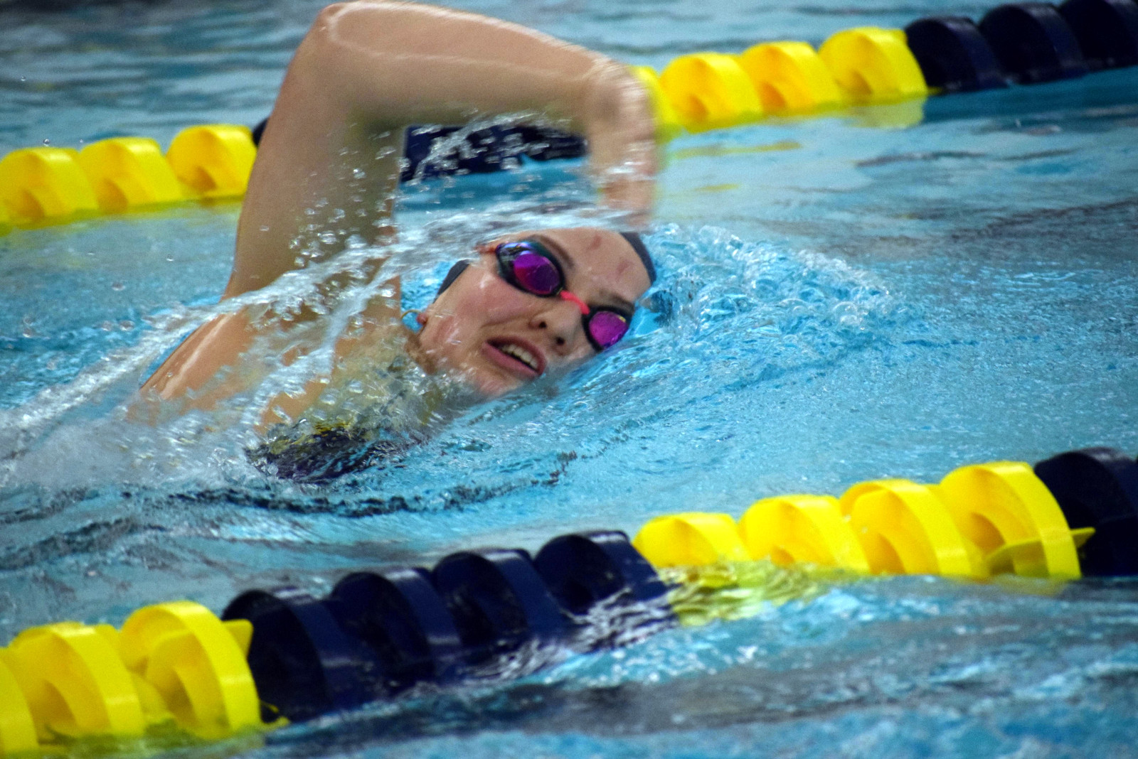 Swimmer in lane