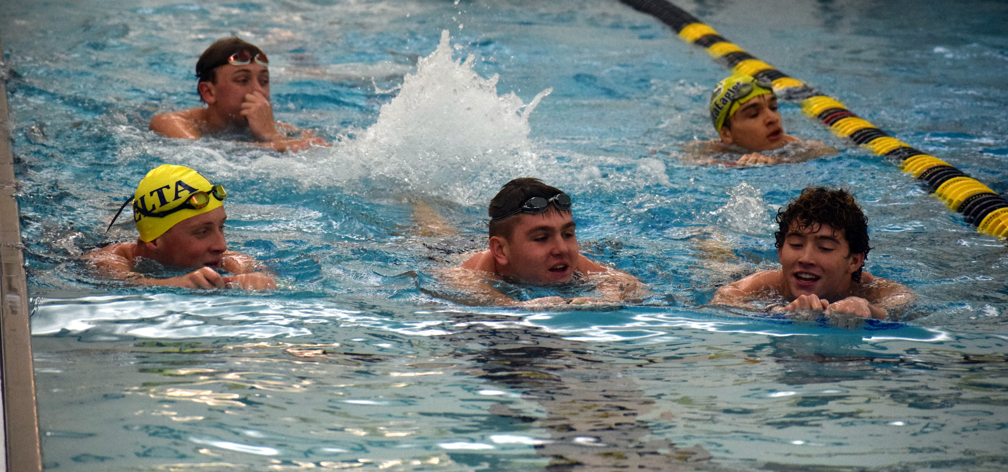 Boys swimming