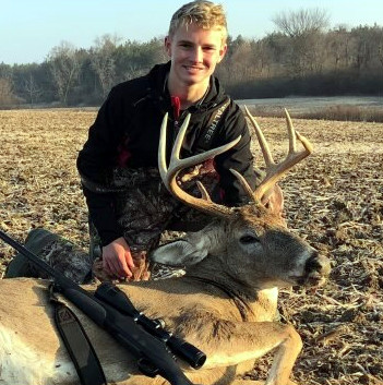 Hunter with deer