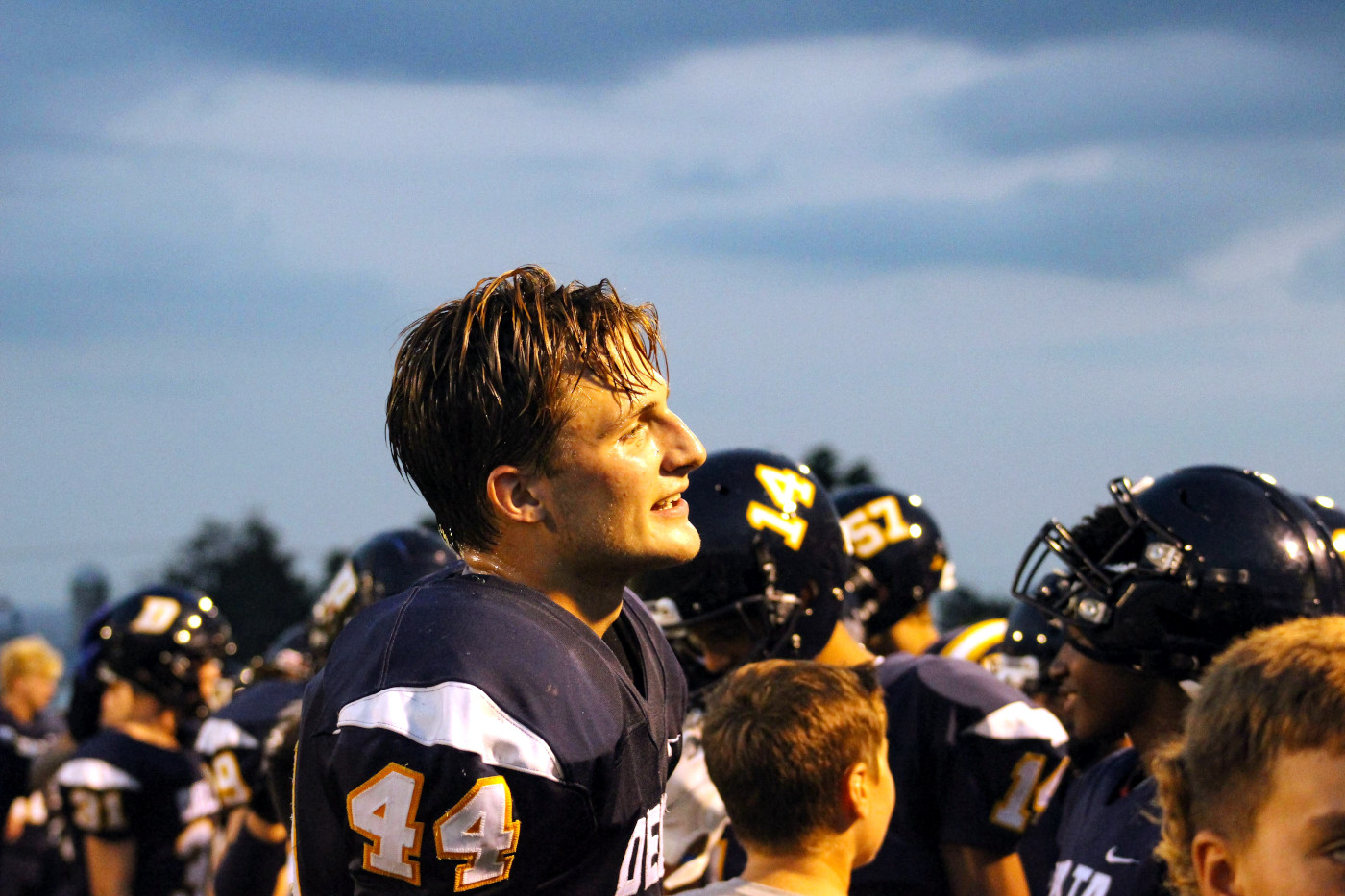 Player on sidelines