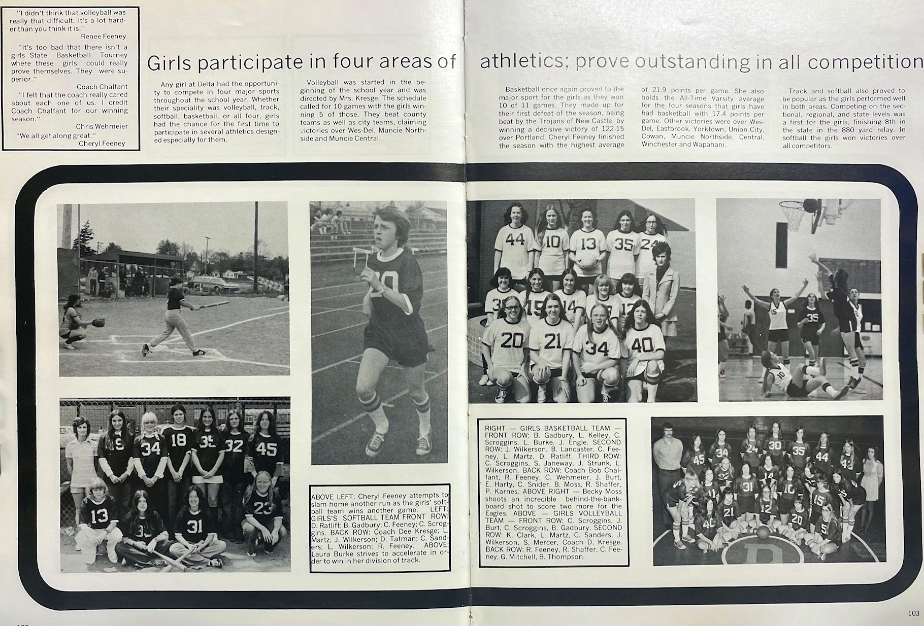 1973 DHS yearbook spread