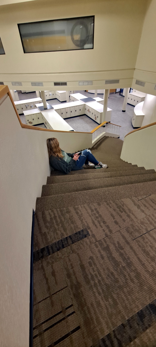 Girl and stairs