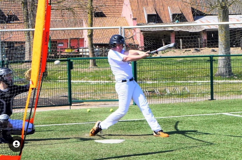 baseball player bats in a baseball game