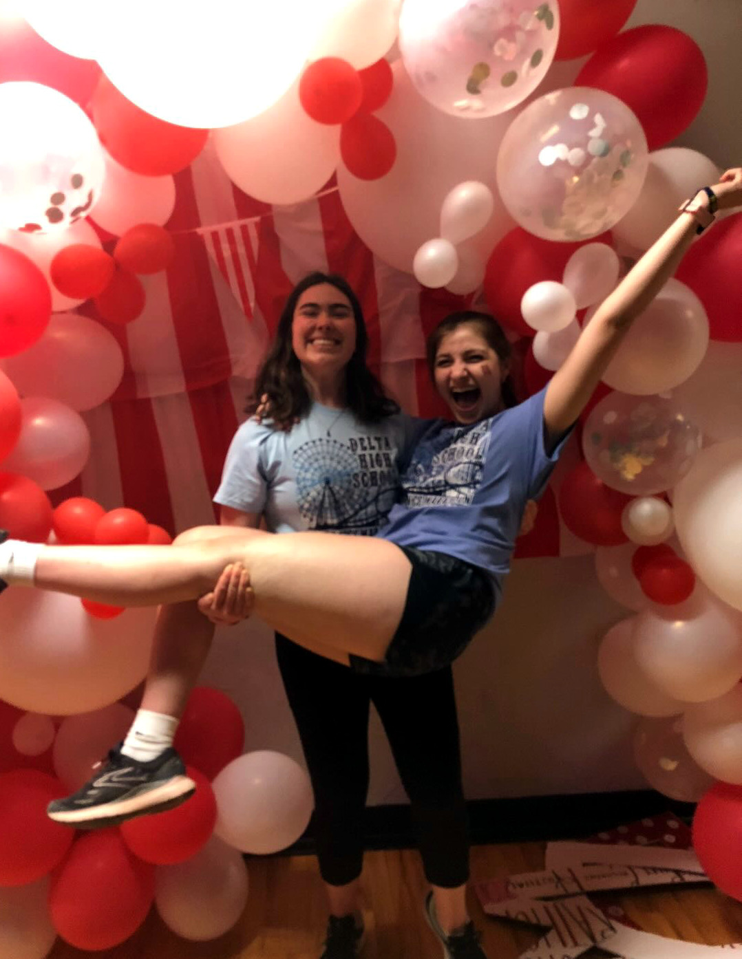 two students pose for a photo