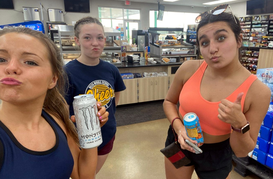 Girls with drinks