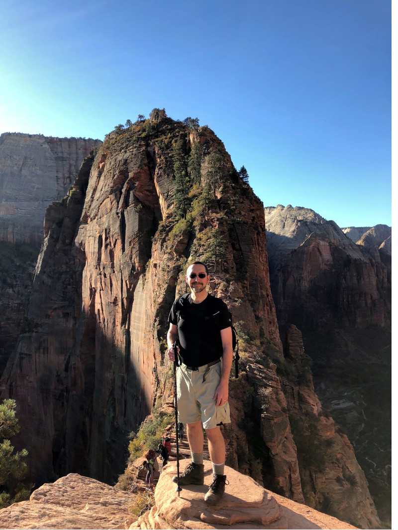 Dr. Brand on rock
