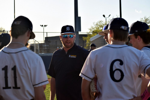 Coach with team