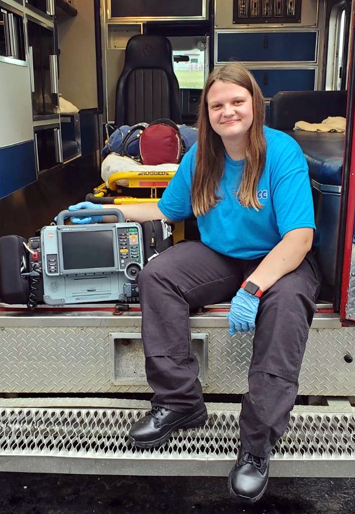 Girl in ambulance