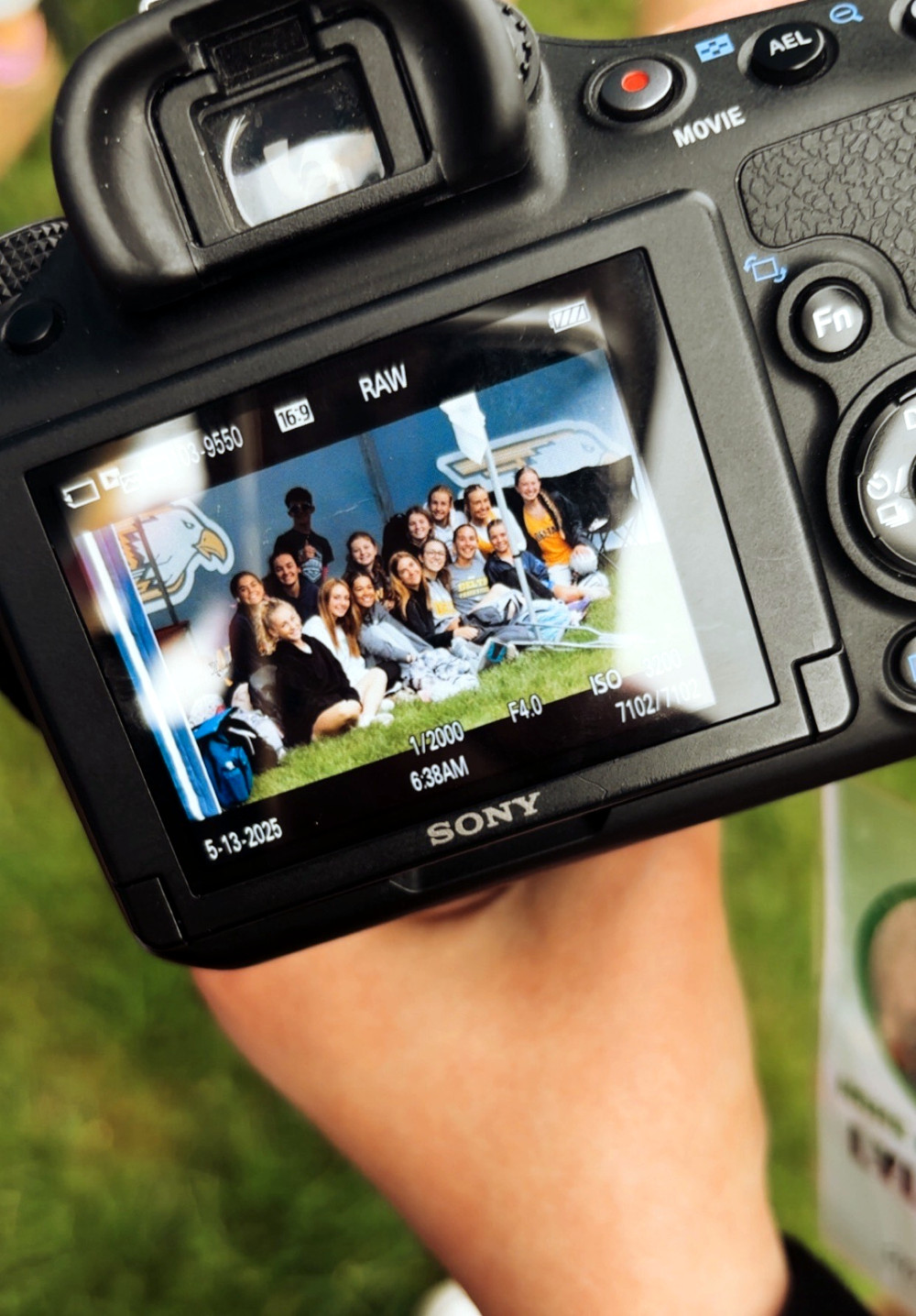 Photo on camera screen