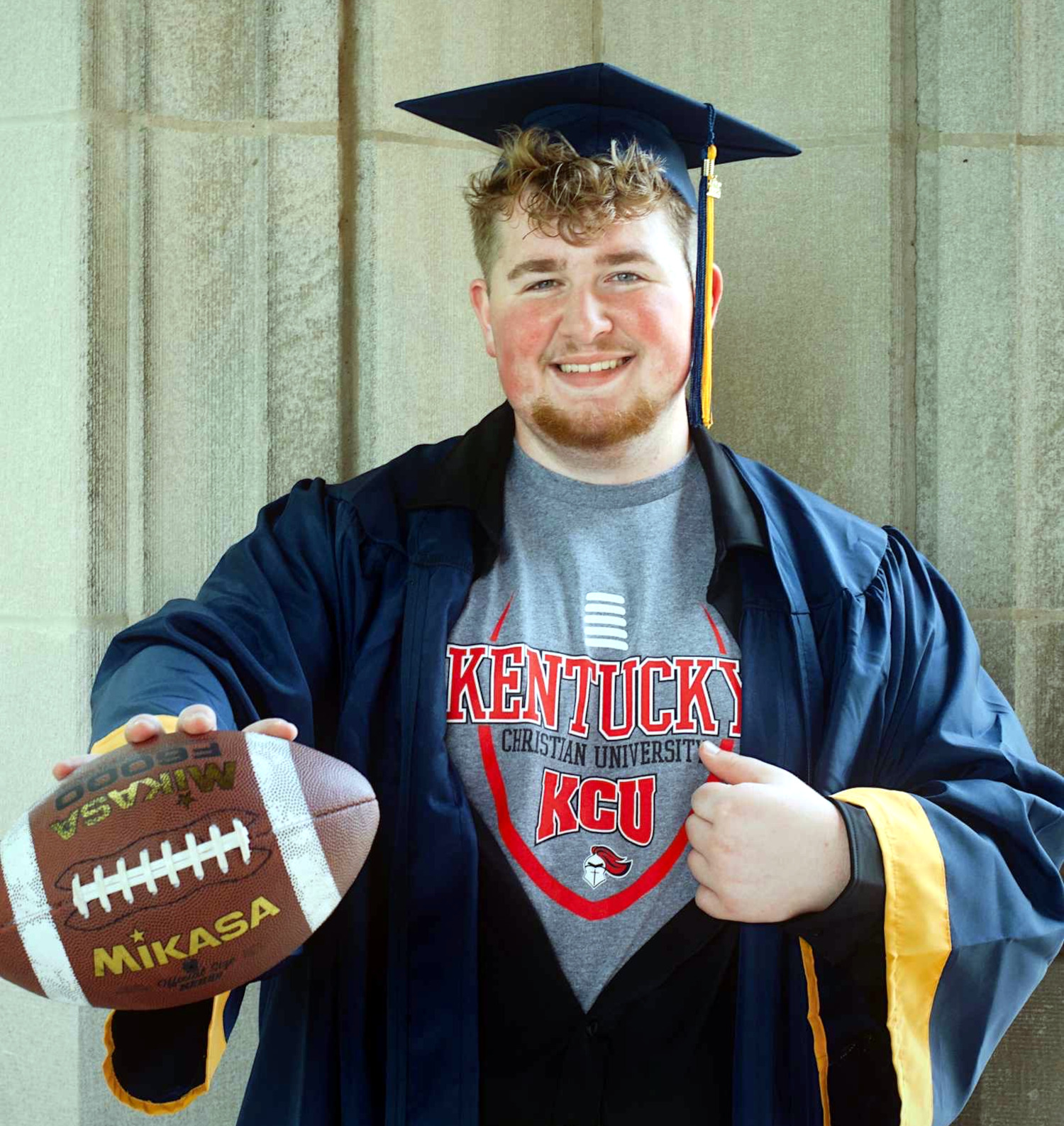 Boy in cap and gown