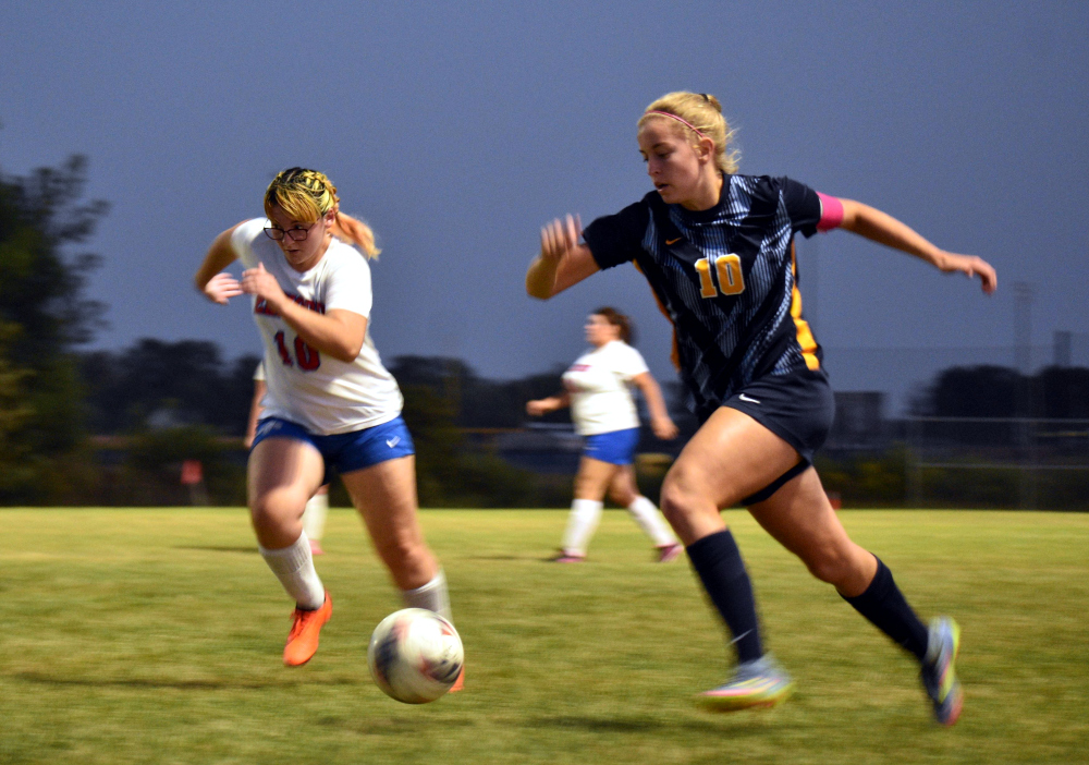 Soccer player on the move