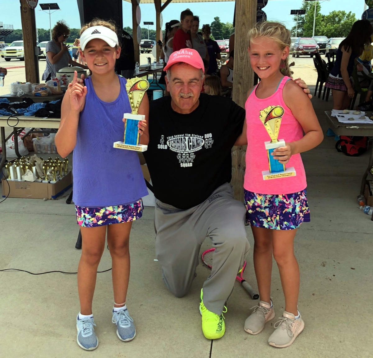 Katie and Rowan with coach