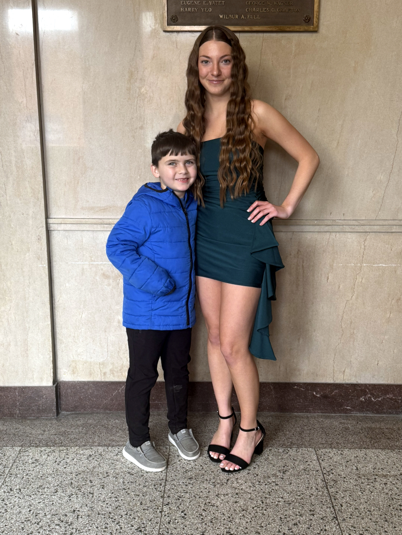 Jocelyn Moody Next to a kid