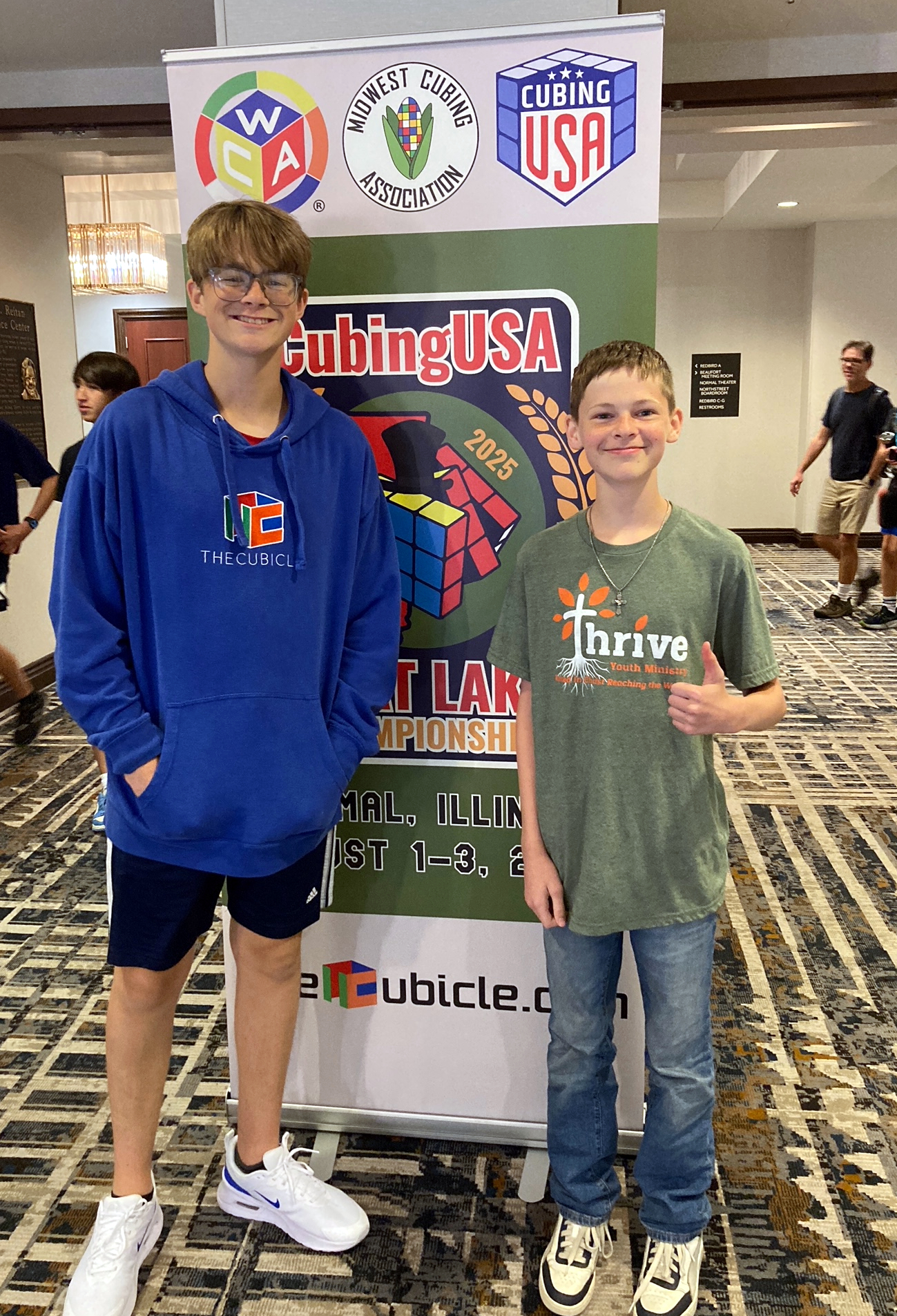 Friends at cubing competition