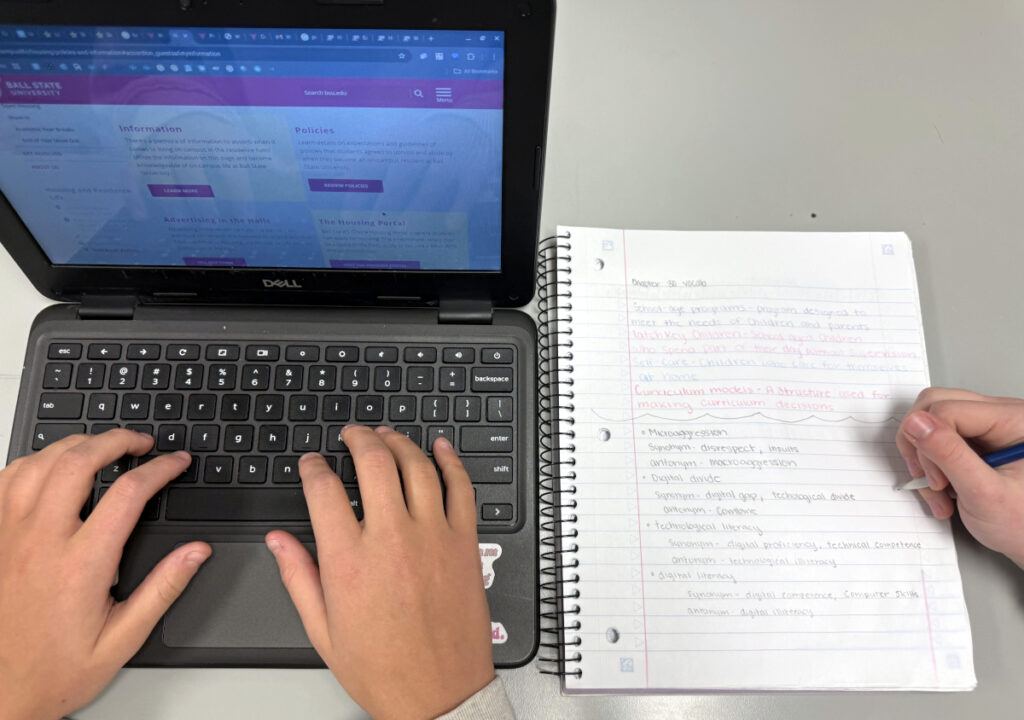Chromebook and paper